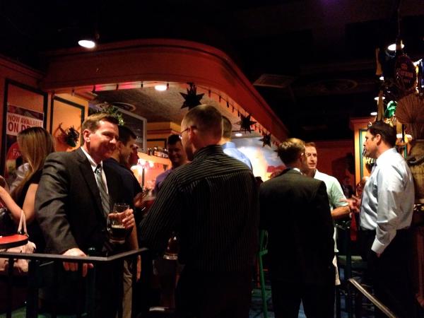 attendees socializing 