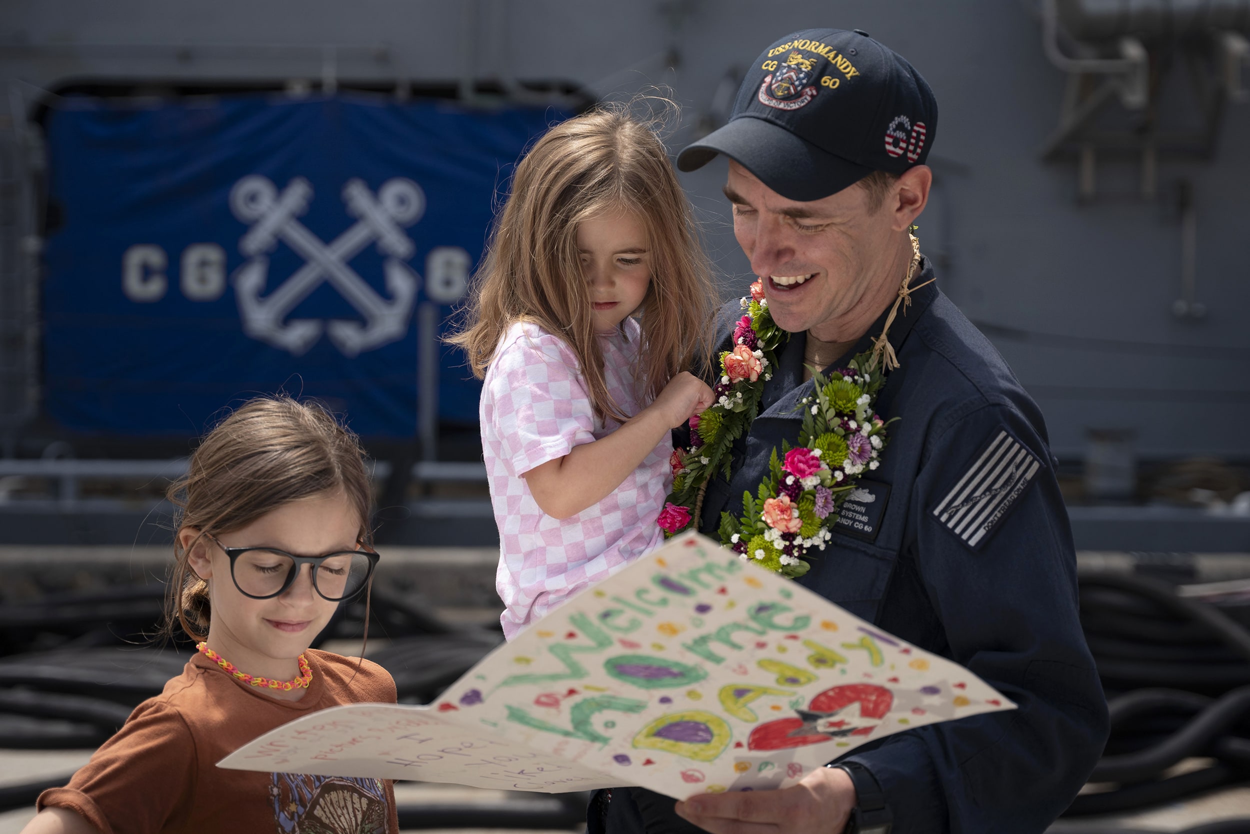 US Service Member with kid in arms